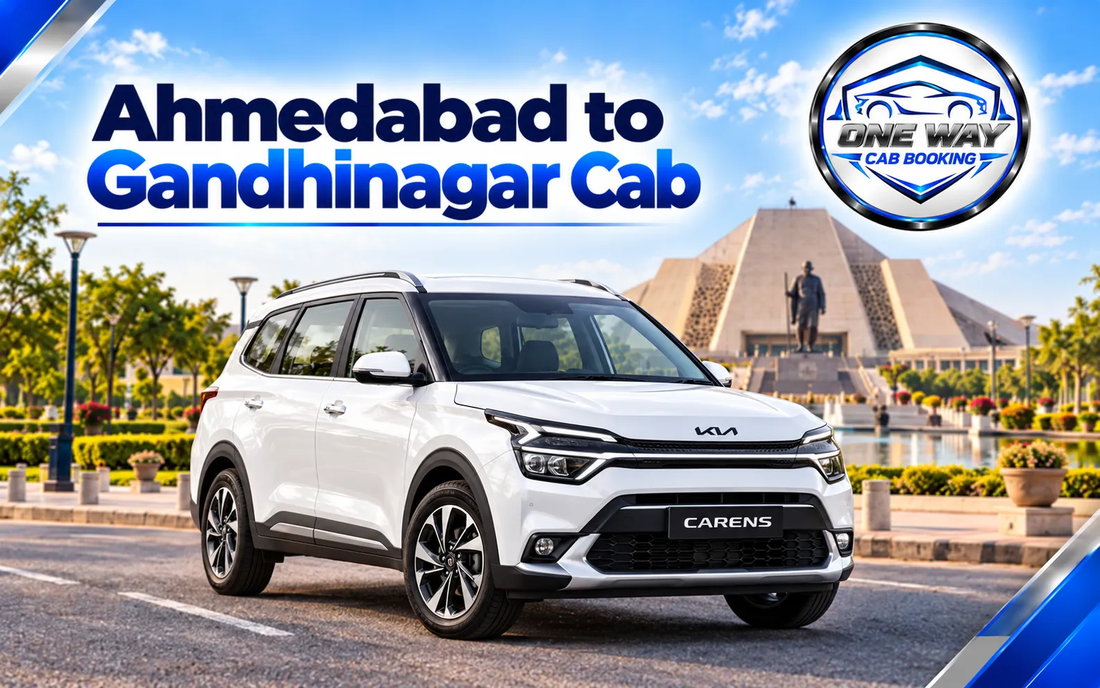 Kia Carens for Ahmedabad to Gandhinagar cab service